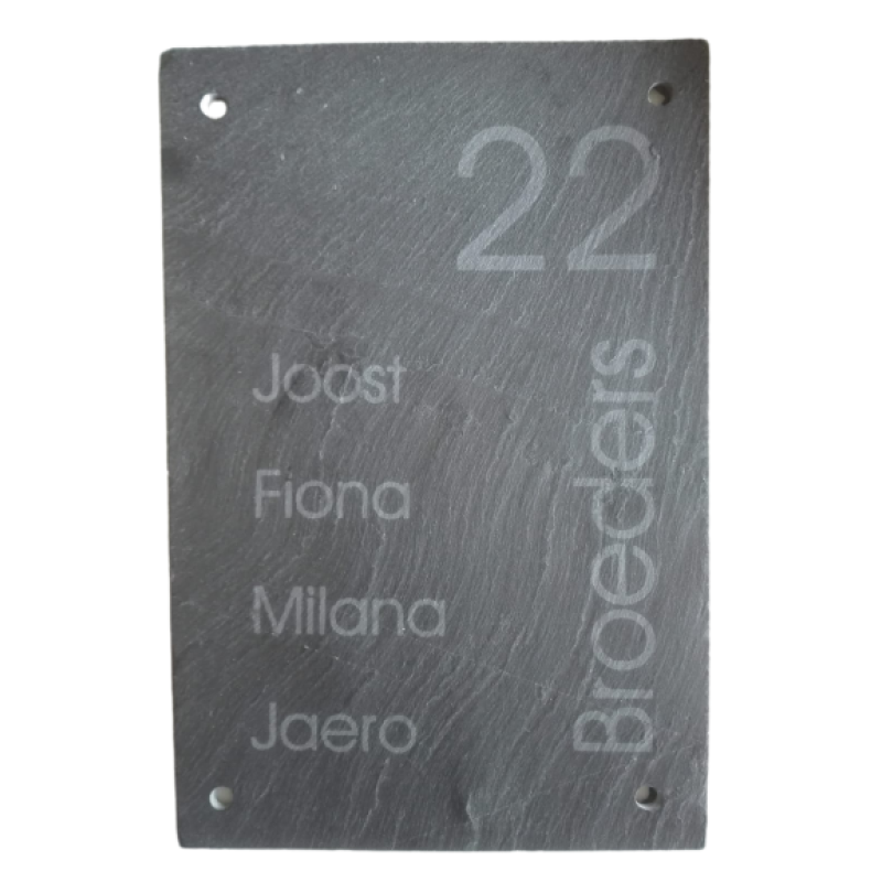 Naambord (groot) zonder afbeelding